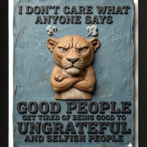 Lion A.I. Art Print with Motivational Quote In A Glass Front Frame 8x10